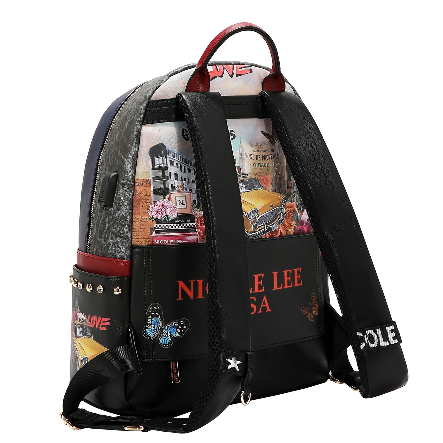 MOCHILA GRANDE DE MODA CON PUERTO DE CARGA USB Y BOLSO