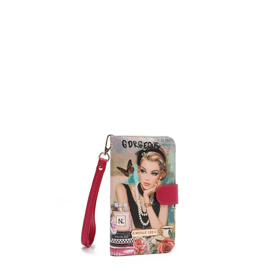 CARTERA PLEGABLE Y FUNDA PARA TELÉFONO BANDOLERA