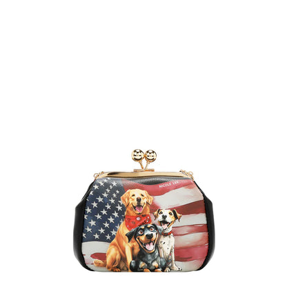 MINI BOLSO CRUZADO CON CIERRE KISS LOCK