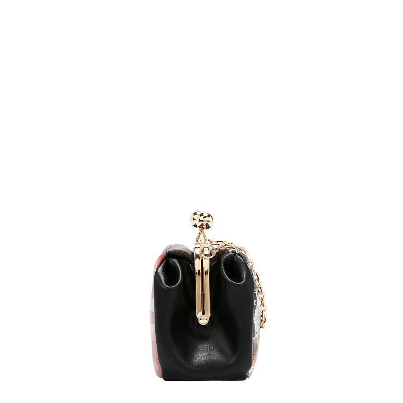 MINI BOLSO CRUZADO CON CIERRE KISS LOCK