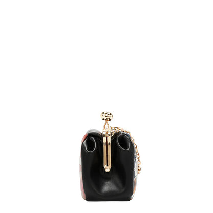 MINI BOLSO CRUZADO CON CIERRE KISS LOCK