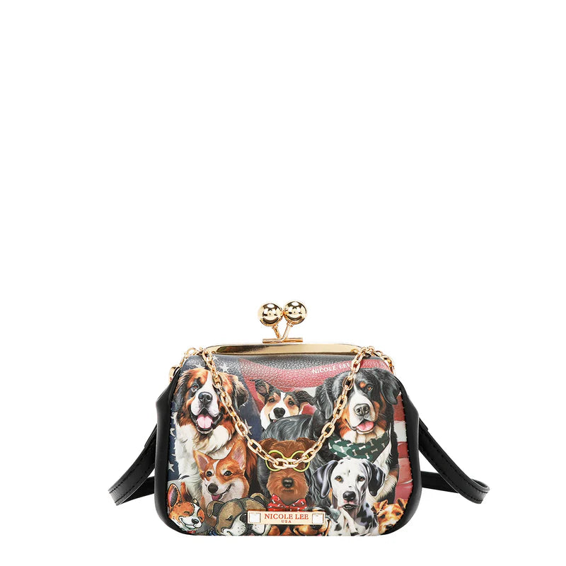 MINI BOLSO CRUZADO CON CIERRE KISS LOCK