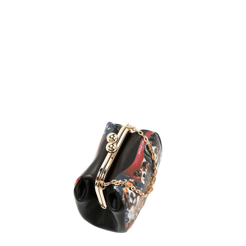 MINI BOLSO CRUZADO CON CIERRE KISS LOCK