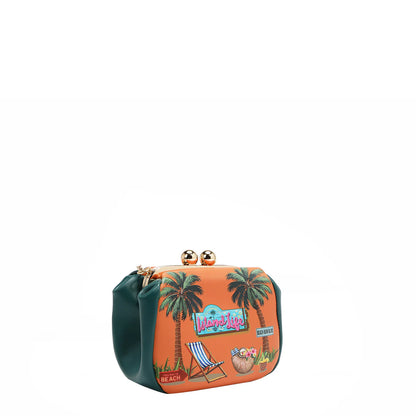 MINI BOLSO CRUZADO CON CIERRE KISS LOCK