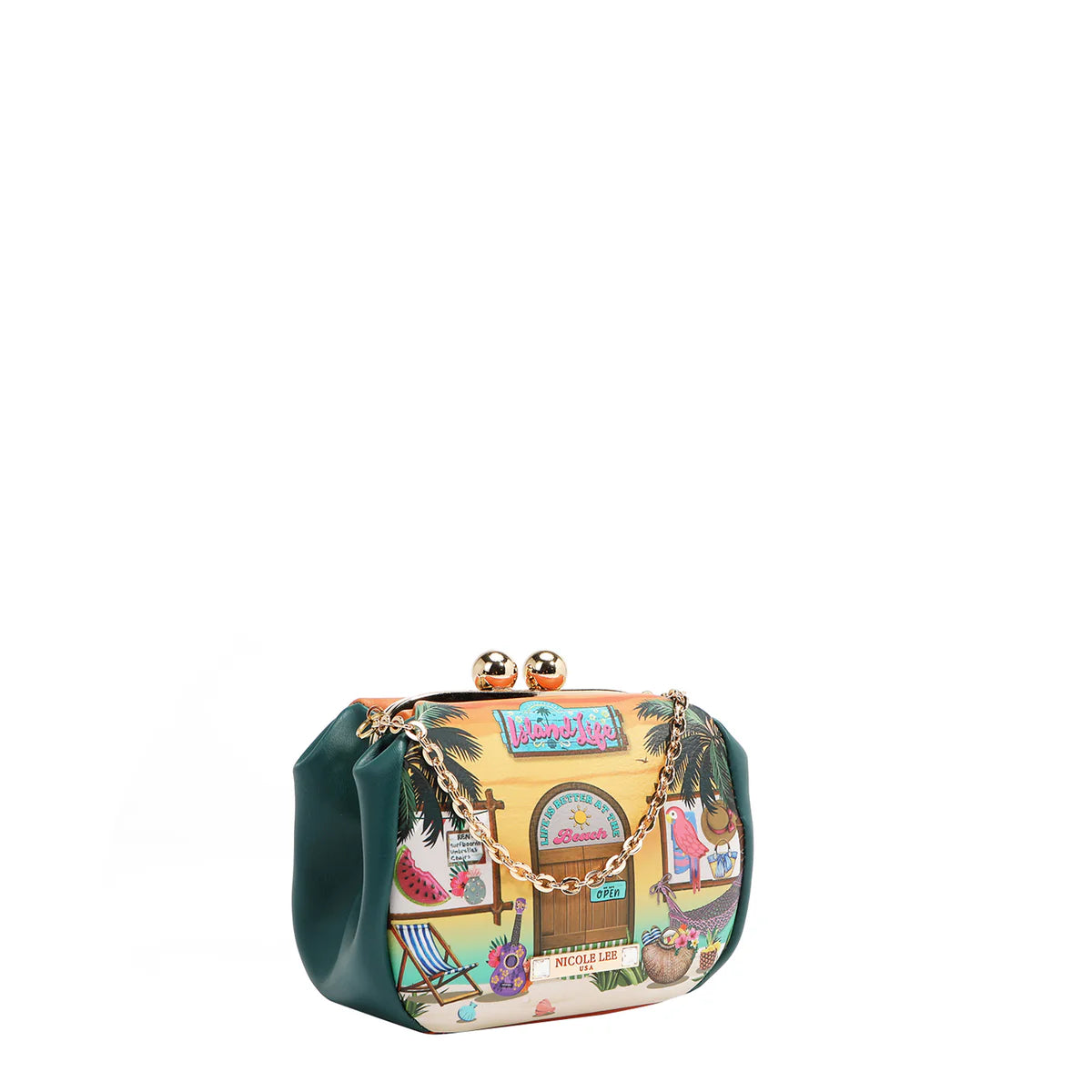 MINI BOLSO CRUZADO CON CIERRE KISS LOCK