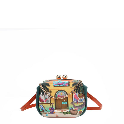 MINI BOLSO CRUZADO CON CIERRE KISS LOCK